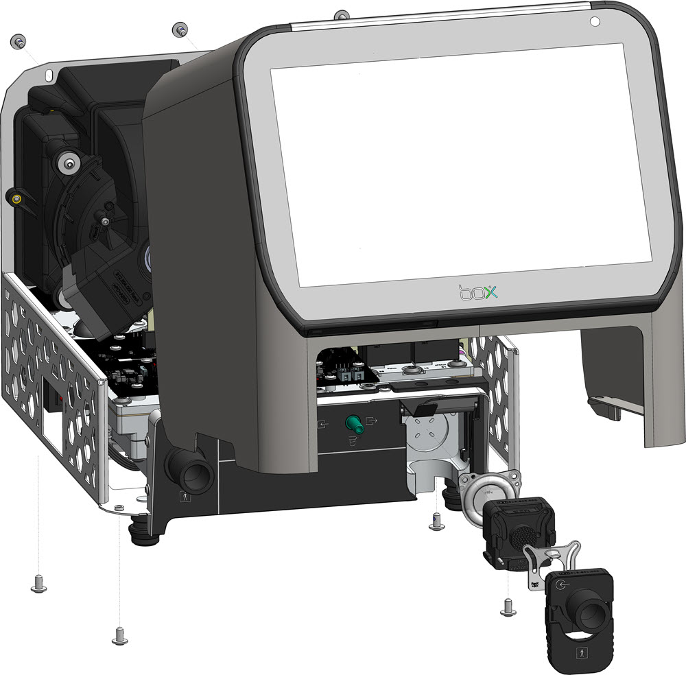 Exploded drawing of the box ventilator Training production line box ventilator Buchs
